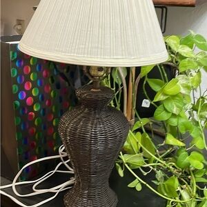 Wicker Table Lamp